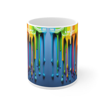 Spilled Paint Ceramic Mug 11oz