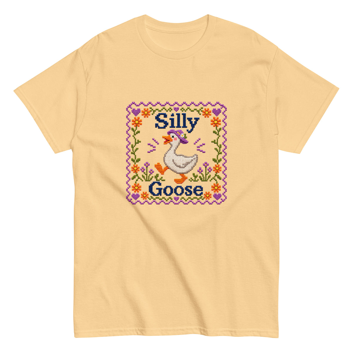 Silly Goose Cross-Stitch T-Shirt